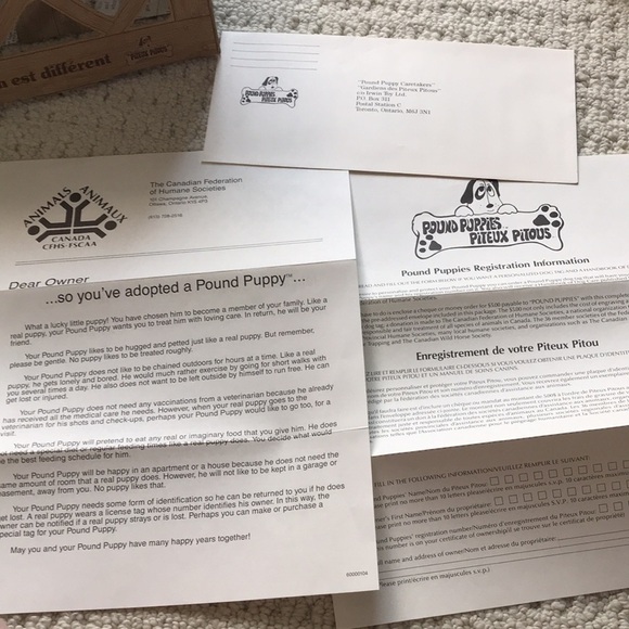 Vintage NEW First Canada Edition Pound Puppy NOS 1984 - Picture 8 of 16